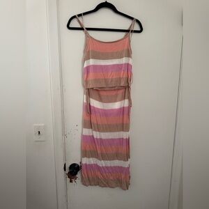 Mable Pink and Tan Knit Top & Skirt Set